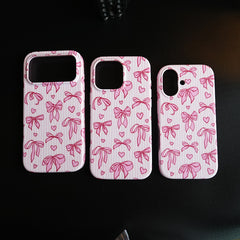 Pink Ribbon Case for iPhone 17 Series | Heart Designer Cover