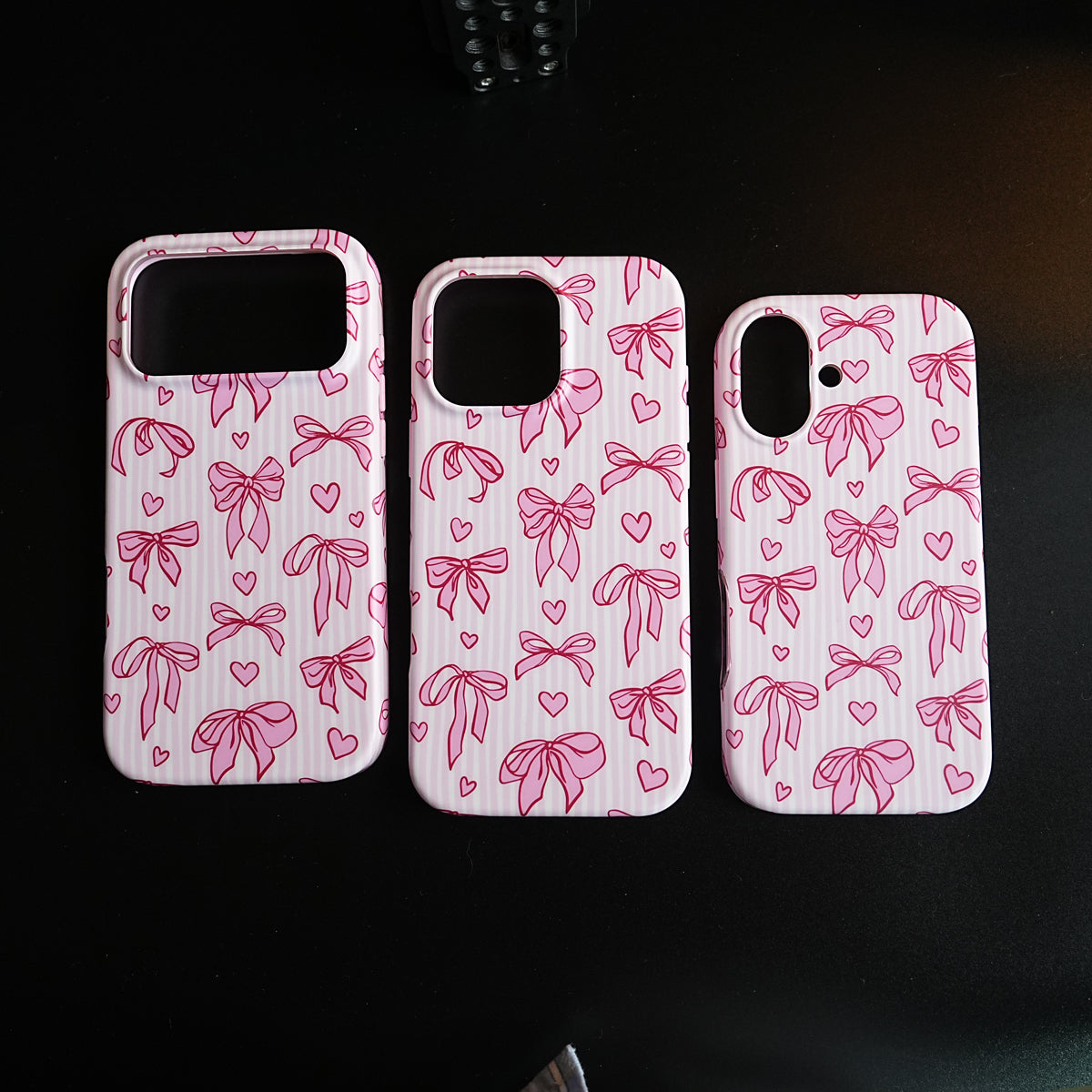 Pink Ribbon Case for iPhone 17 Series | Heart Designer Cover