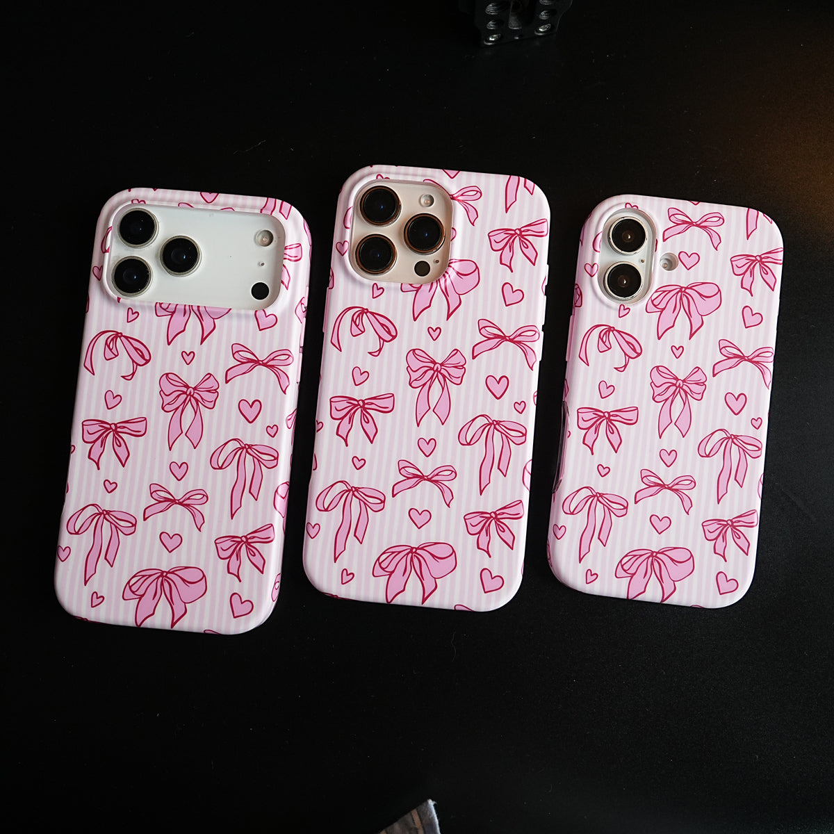Pink Ribbon Case for iPhone 17 Series | Heart Designer Cover