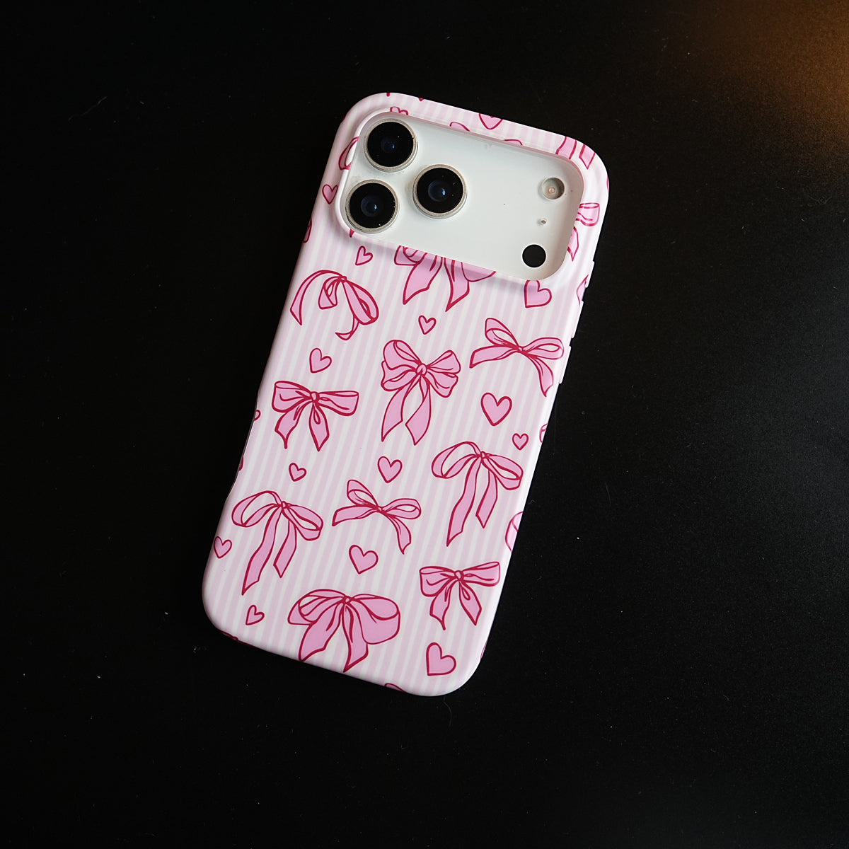 Pink Ribbon Case for iPhone 17 Series | Heart Designer Cover