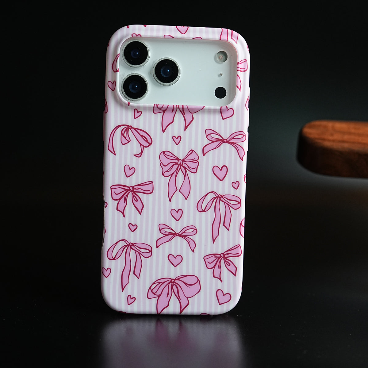 Pink Ribbon Case for iPhone 17 Series | Heart Designer Cover