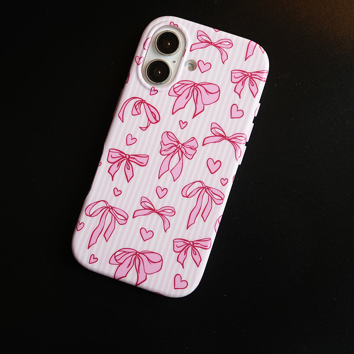 Pink Ribbon Case for iPhone 17 Series | Heart Designer Cover