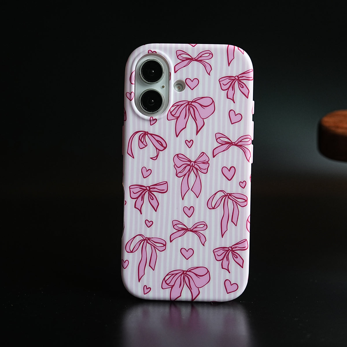 Pink Ribbon Case for iPhone 17 Series | Heart Designer Cover