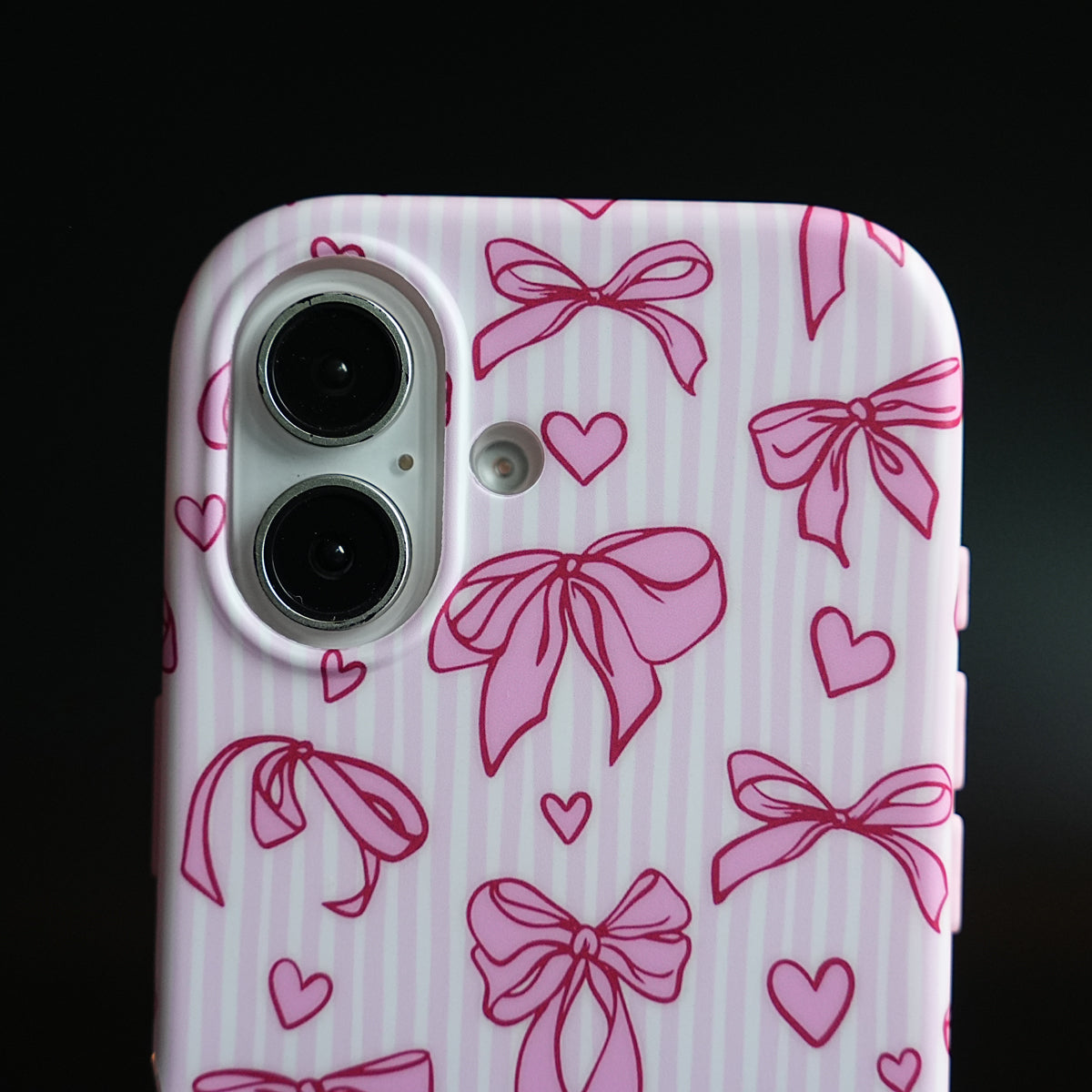 Pink Ribbon Case for iPhone 17 Series | Heart Designer Cover