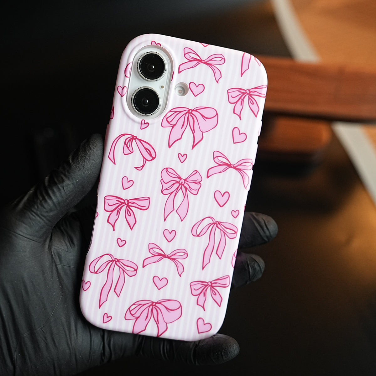 Pink Ribbon Case for iPhone 17 Series | Heart Designer Cover