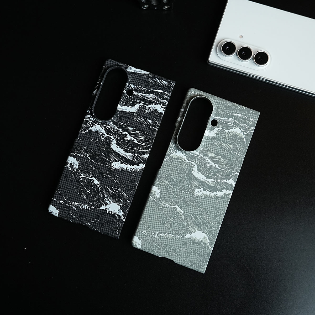 Artistic Wave Print Case for Galaxy Z Fold 7 | MagSafe Slim Case