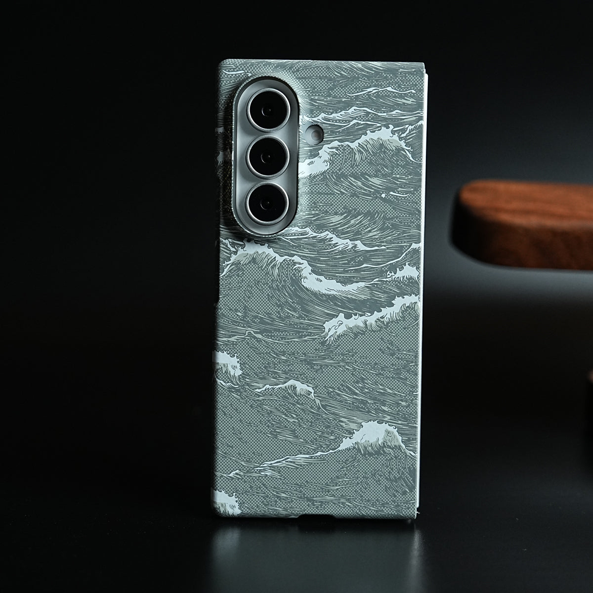 Artistic Wave Print Case for Galaxy Z Fold 7 | MagSafe Slim Case