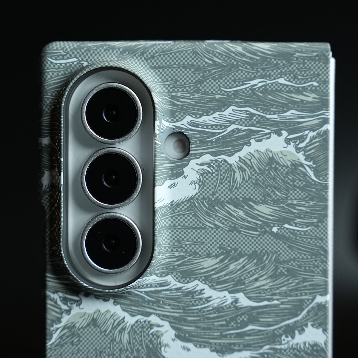Artistic Wave Print Case for Galaxy Z Fold 7 | MagSafe Slim Case