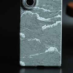 Artistic Wave Print Case for Galaxy Z Fold 7 | MagSafe Slim Case