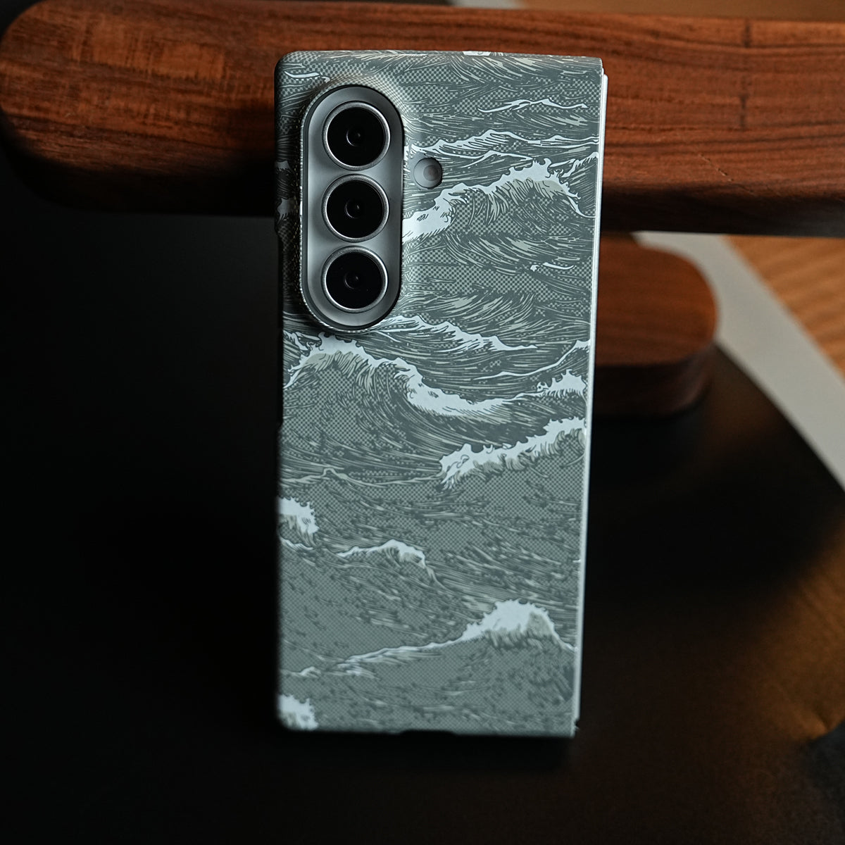 Artistic Wave Print Case for Galaxy Z Fold 7 | MagSafe Slim Case