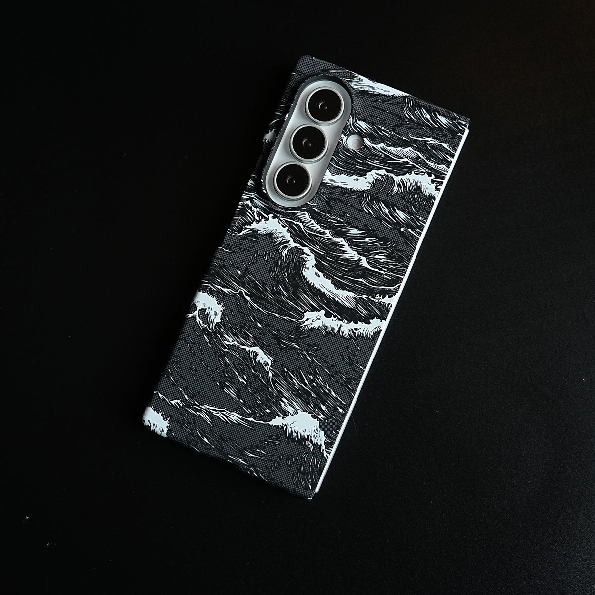 Artistic Wave Print Case for Galaxy Z Fold 7 | MagSafe Slim Case