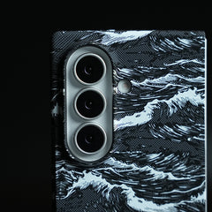 Artistic Wave Print Case for Galaxy Z Fold 7 | MagSafe Slim Case