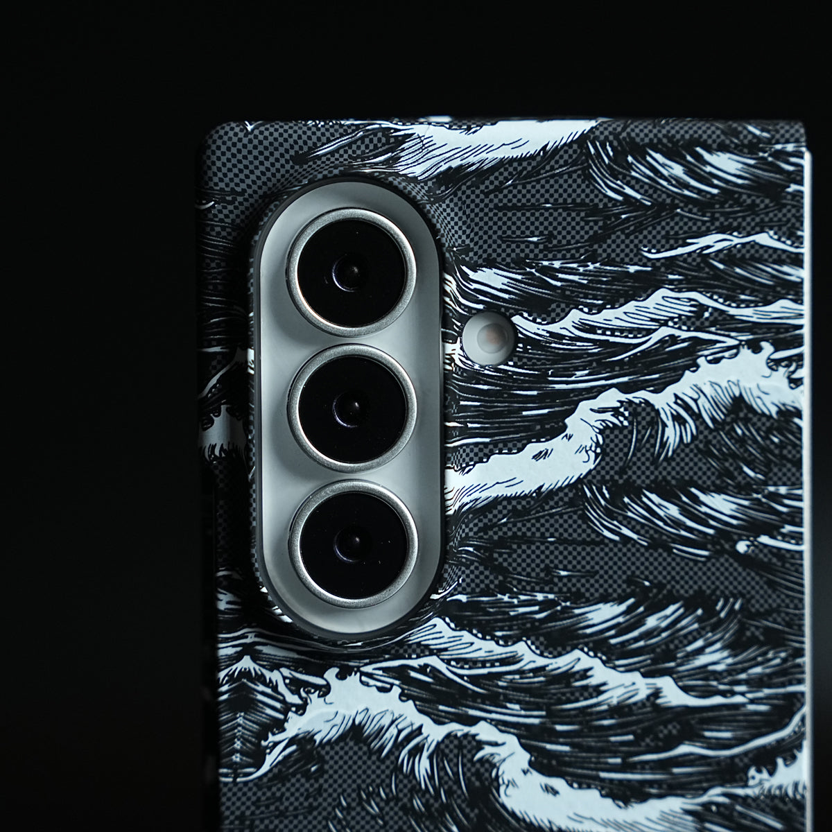 Artistic Wave Print Case for Galaxy Z Fold 7 | MagSafe Slim Case