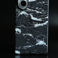 Artistic Wave Print Case for Galaxy Z Fold 7 | MagSafe Slim Case