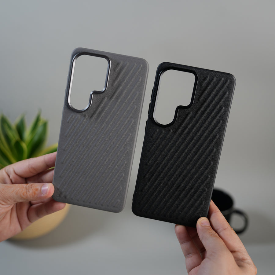 Galaxy S26 Ultra Textured Line Grip Case | Anti-Slip Matte Back Shockproof Slim Cover