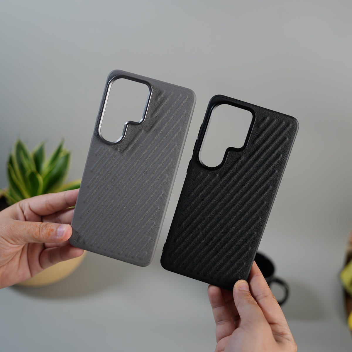 Galaxy S26 Ultra Textured Line Grip Case | Anti-Slip Matte Back Shockproof Slim Cover