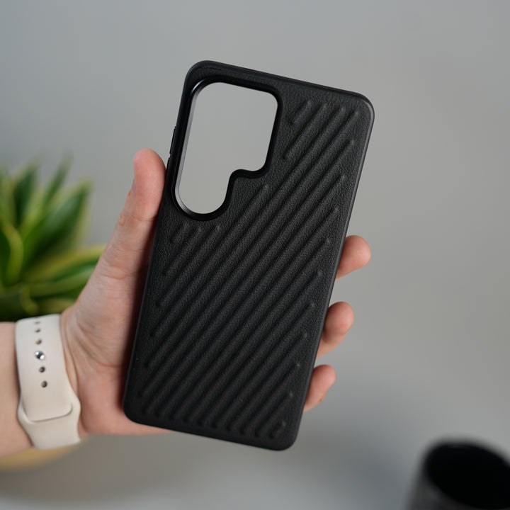 Galaxy S26 Ultra Textured Line Grip Case | Anti-Slip Matte Back Shockproof Slim Cover