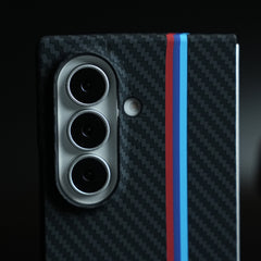 Carbon Fiber Texture Stripe Case for Galaxy Z Fold 7 | MagSafe Case