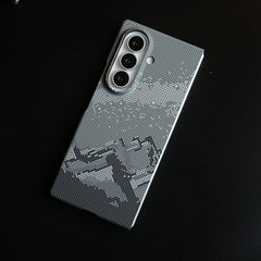 Carbon Fiber Texture Design Hard Pc for Galaxy Z Fold 7 with Magsafe | Gray Mountains