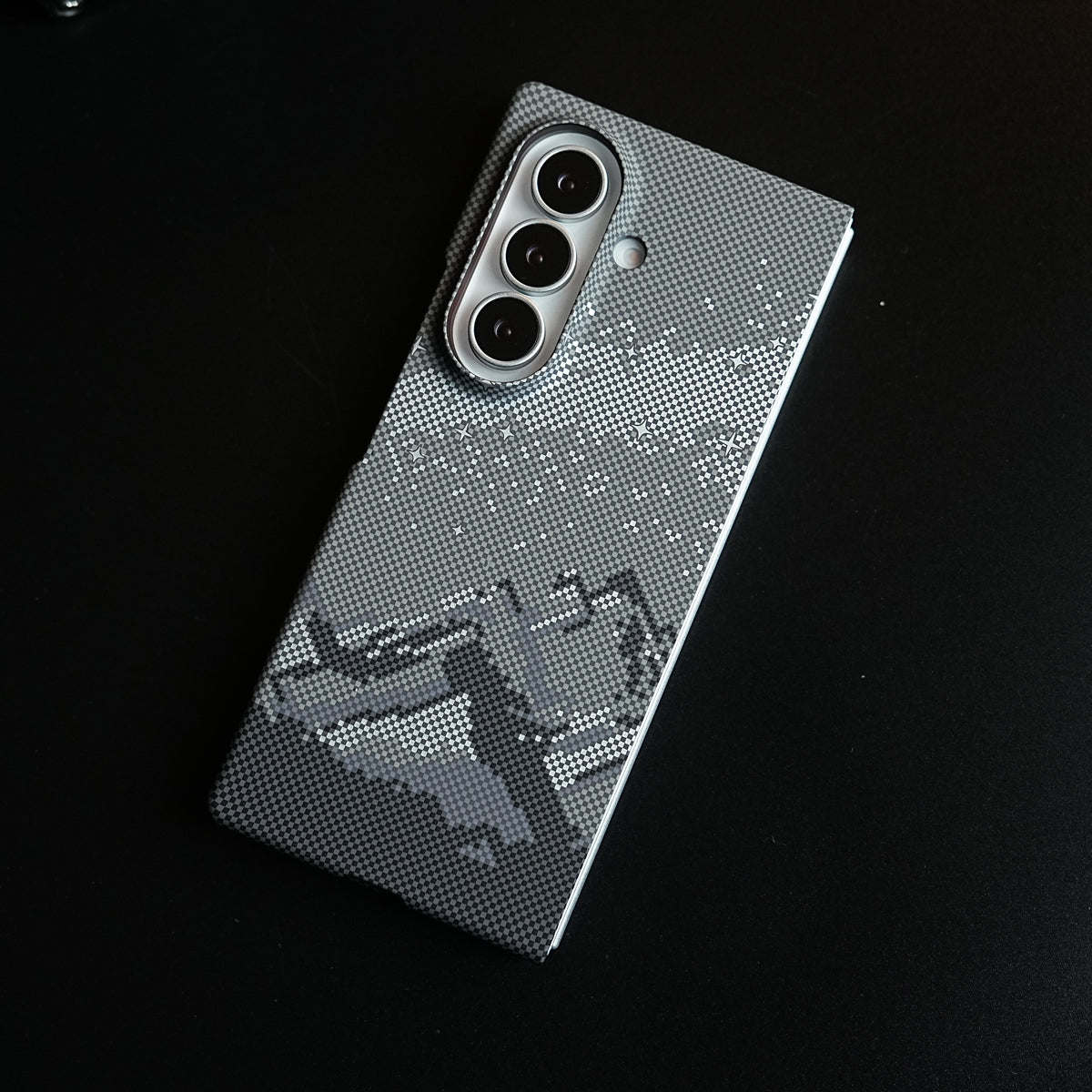 Carbon Fiber Texture Design Hard Pc for Galaxy Z Fold 7 with Magsafe | Gray Mountains