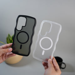 Galaxy S26 Ultra Frosted Clear Wavy Edge Shockproof Cover