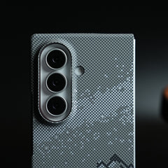 Carbon Fiber Texture Design Hard Pc for Galaxy Z Fold 7 with Magsafe | Gray Mountains