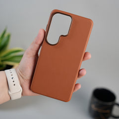 Galaxy S24 Ultra Luxe Skin Leather Finish Case | Premium Soft-Touch Slim MagSafe Cover