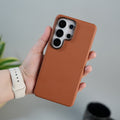 Galaxy S24 Ultra Luxe Skin Leather Finish Case | Premium Soft-Touch Slim MagSafe Cover