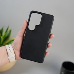 Galaxy S24 Ultra Luxe Skin Leather Finish Case | Premium Soft-Touch Slim MagSafe Cover