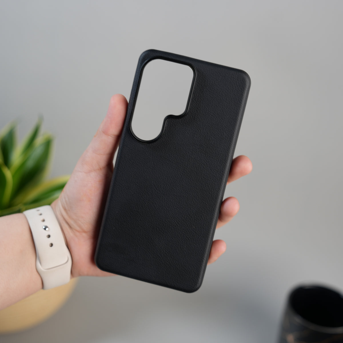 Galaxy S24 Ultra Luxe Skin Leather Finish Case | Premium Soft-Touch Slim MagSafe Cover