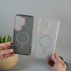 Galaxy S26 Ultra Metallic Shine Armor Double Layer MagSafe Cover