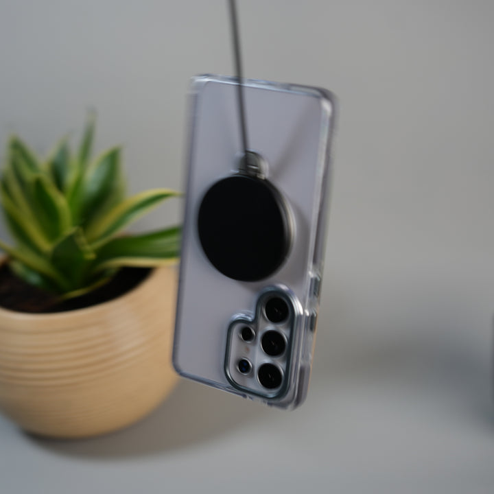 Galaxy S26 Ultra GripRing MagSafe Clear Case with Built-in Stand | Transparent Shockproof Cover