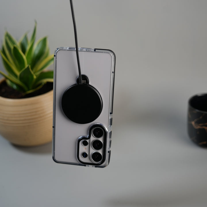 Galaxy S26 Ultra GripRing MagSafe Clear Case with Built-in Stand | Transparent Shockproof Cover