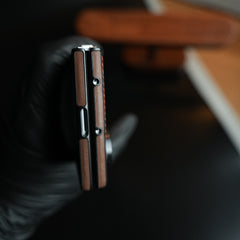 Stitched Leather Texture Cover for Galaxy Z Fold 8 Ultra | Metal Ring Stand Case