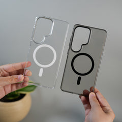 Galaxy S26 Ultra High Quality Anti Yellowing Cristal Case Strong MagSafe Cover
