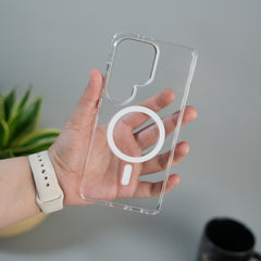 Galaxy S26 Ultra High Quality Anti Yellowing Cristal Case Strong MagSafe Cover