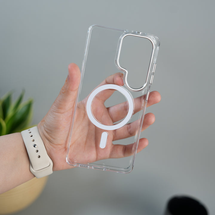 Galaxy S26 Ultra High Quality Anti Yellowing Cristal Case Strong MagSafe Cover