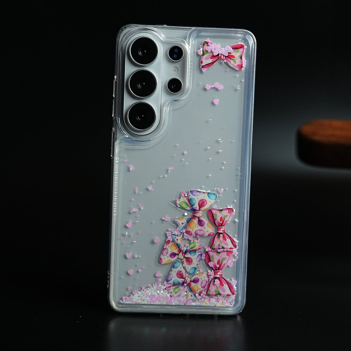 Clear Glitter Floating Charm Case for Galaxy S25 Ultra | Protective Cover