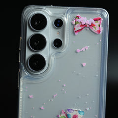 Clear Glitter Floating Charm Case for Galaxy S25 Ultra | Protective Cover