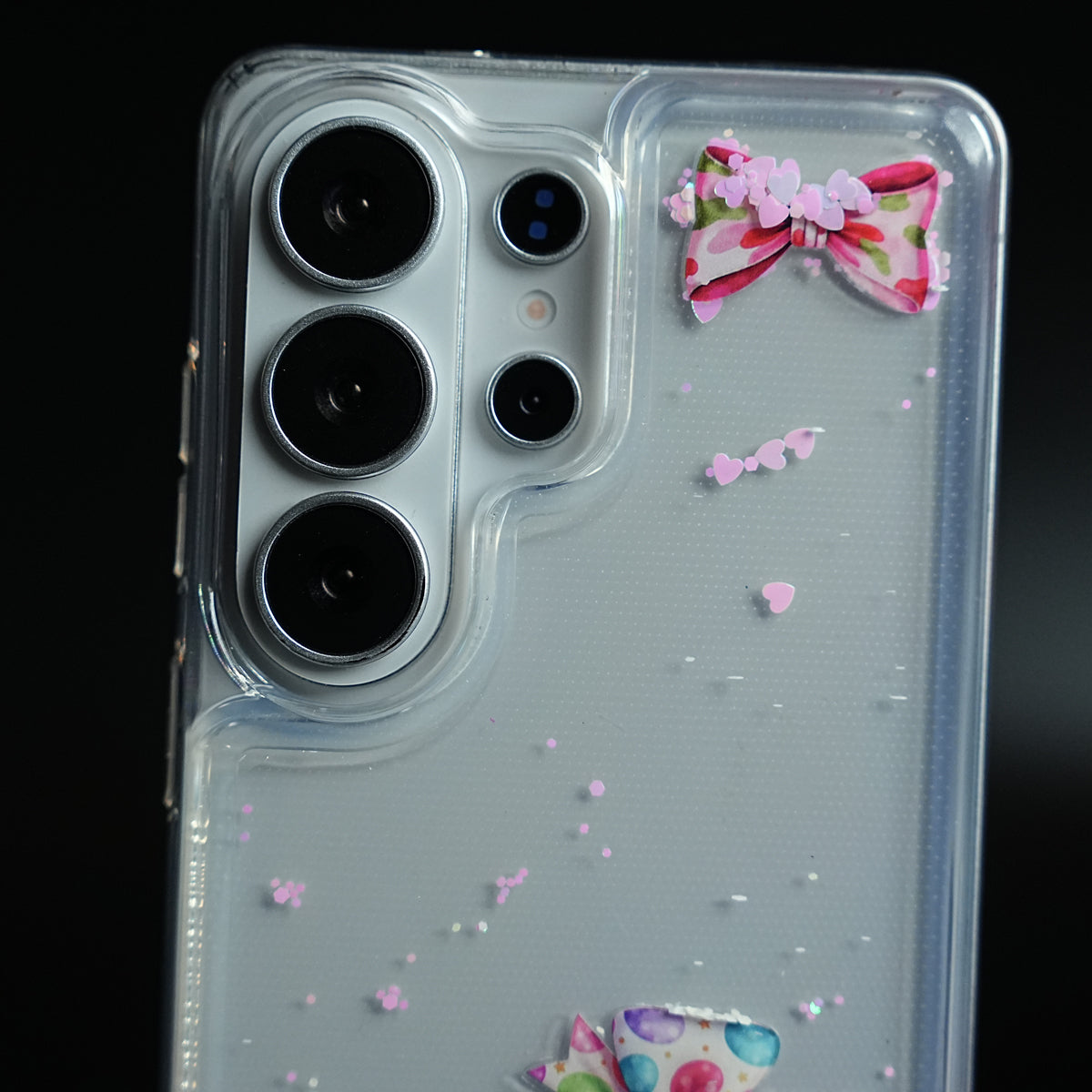 Clear Glitter Floating Charm Case for Galaxy S25 Ultra | Protective Cover