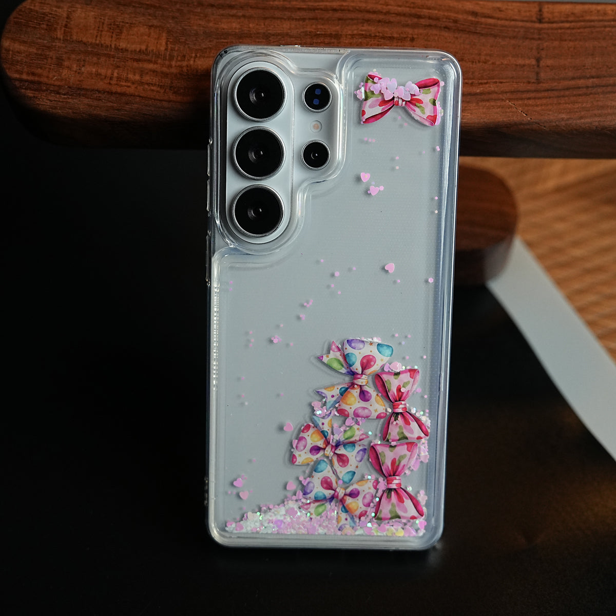 Clear Glitter Floating Charm Case for Galaxy S25 Ultra | Protective Cover