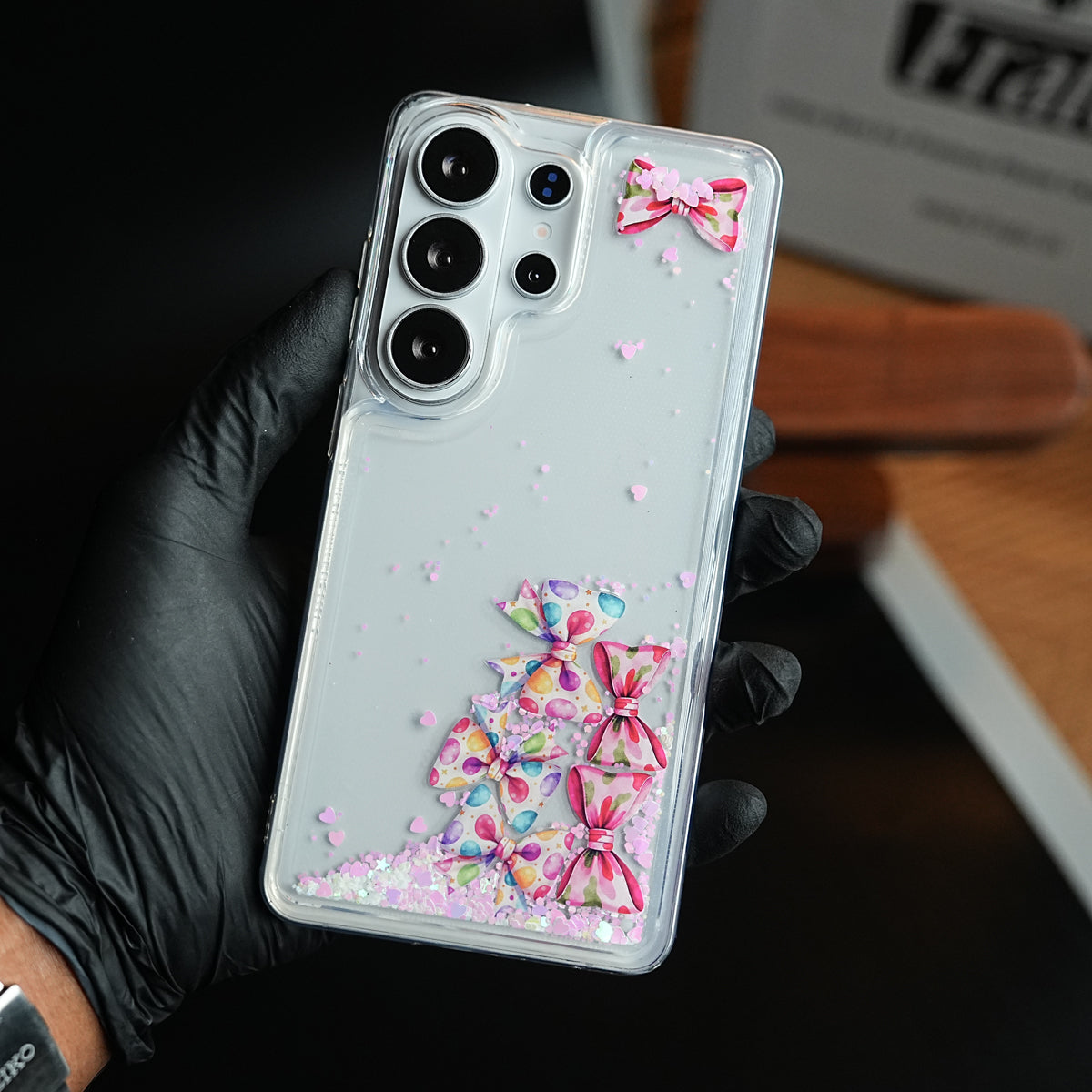 Clear Glitter Floating Charm Case for Galaxy S25 Ultra | Protective Cover