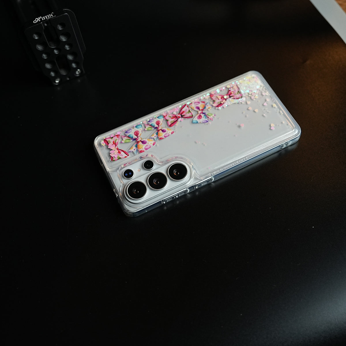 Clear Glitter Floating Charm Case for Galaxy S25 Ultra | Protective Cover