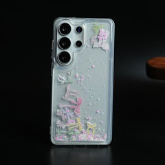Clear Glitter Floating Charm Case for Galaxy S25 Ultra | Protective Cover