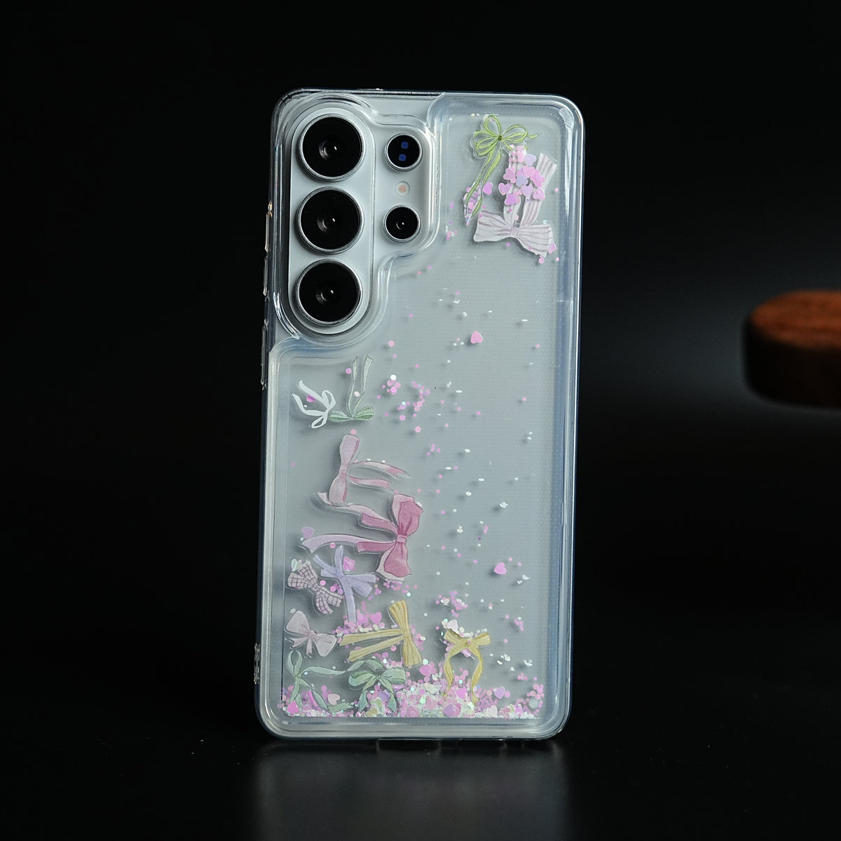 Clear Glitter Floating Charm Case for Galaxy S25 Ultra | Protective Cover