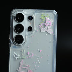 Clear Glitter Floating Charm Case for Galaxy S25 Ultra | Protective Cover