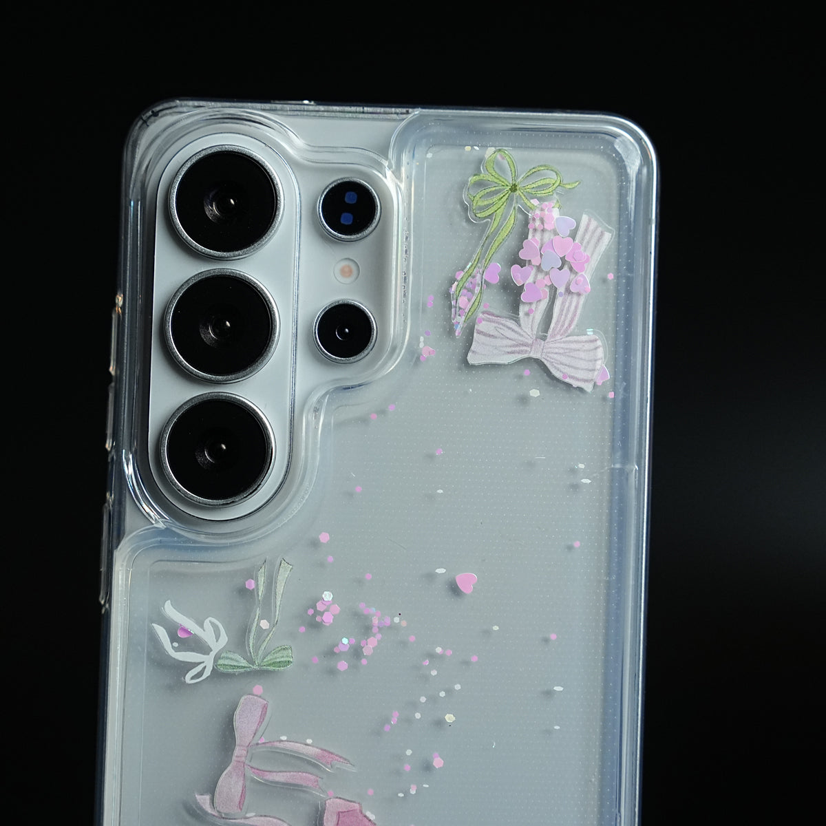Clear Glitter Floating Charm Case for Galaxy S25 Ultra | Protective Cover