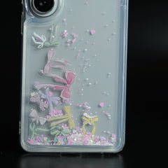 Clear Glitter Floating Charm Case for Galaxy S25 Ultra | Protective Cover