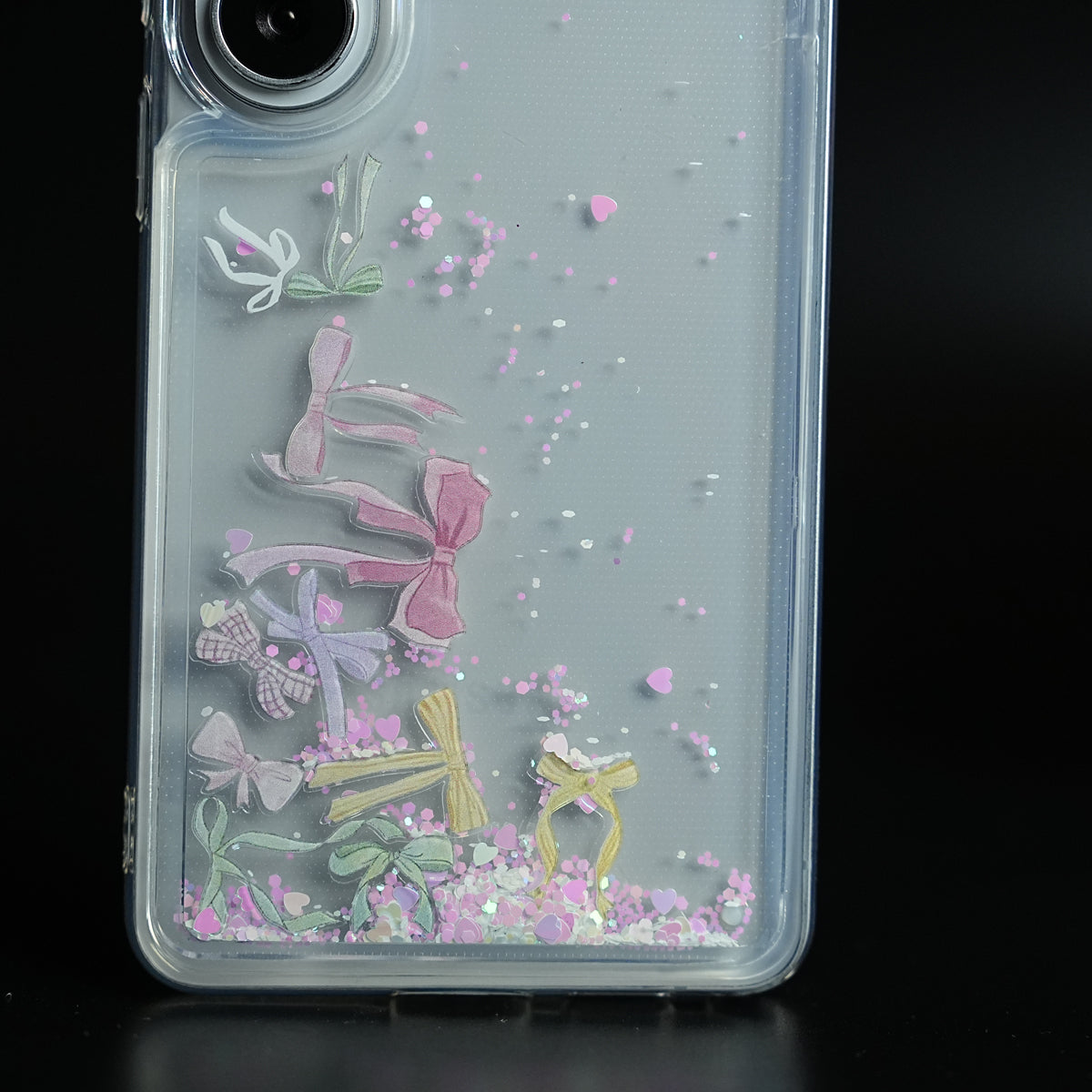 Clear Glitter Floating Charm Case for Galaxy S25 Ultra | Protective Cover