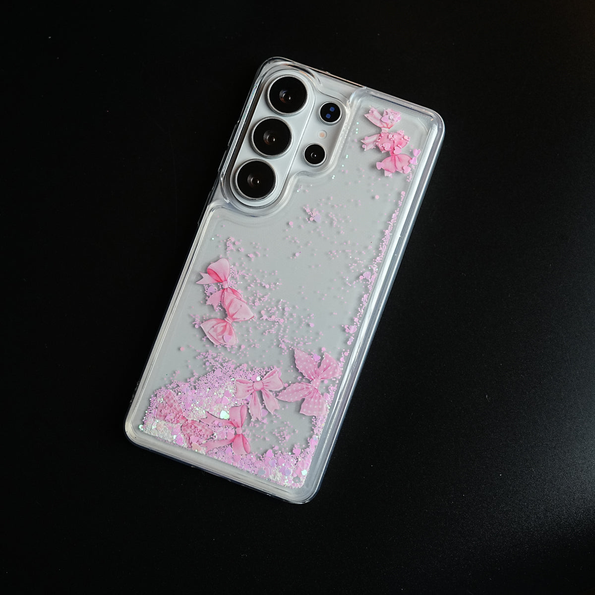 Clear Glitter Floating Charm Case for Galaxy S25 Ultra | Protective Cover